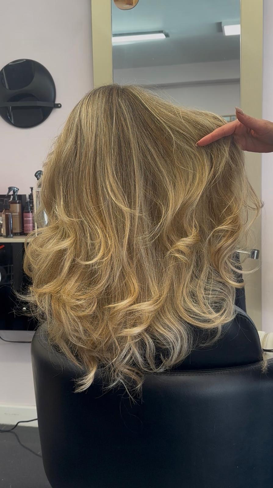 Hair styling work 9